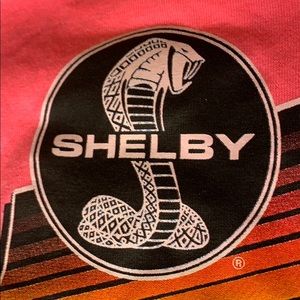 SHELBY Men’s Logo Tee Shirt Cars and Snake Bright Pink